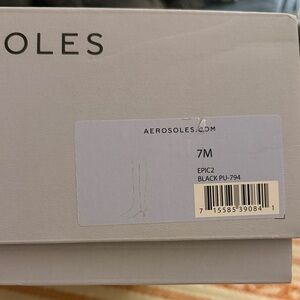 AEROSOLES Black PU Boots